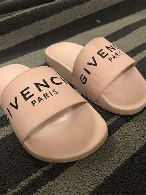 clear pink givenchy slides|givenchy slides price.